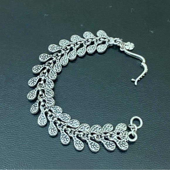 Retired LUCKY BRAND Tricolor Teardrop Link Bracelet 38.1g - Picture 3 of 12